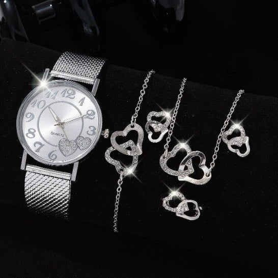 Couple's Leisure Style Alloy Watch With Round Dial