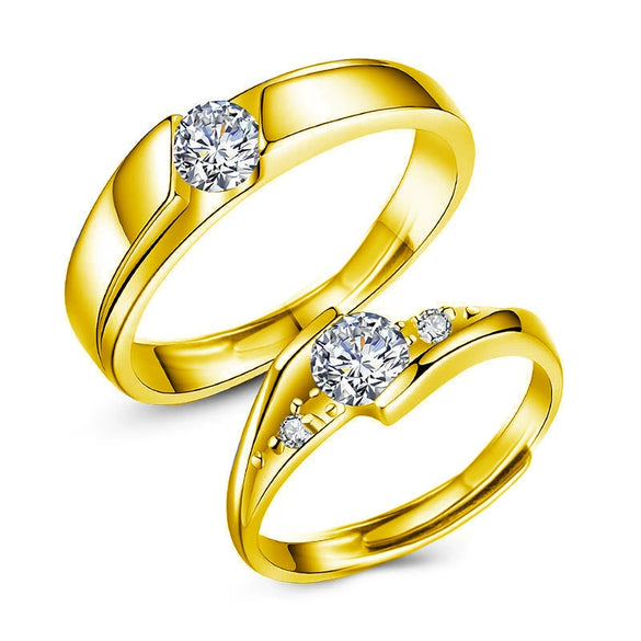 Couple's Moissanite Ring S925 Sterling Silver Geometric Niche Style Polish