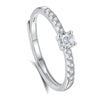 Couples Pair Ring S925 Silver Diamond Geometric Style