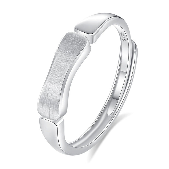 Couples Pair Ring S925 Silver Diamond Geometric Style