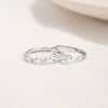 Couple's Pair Ring S925 Silver Niche Light Luxury Versatile Adjustable Ring With Diamond Design