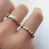 Couple's Ring S925 Silver Niche Light Luxury Fashion Zircon Diamond Geometric Electroplated