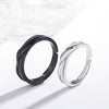 Couple's Ring S925 Sterling Silver Geometric Style Electroplated Jewelry