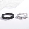 Couple's Ring S925 Sterling Silver Geometric Style Electroplated Jewelry