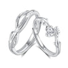 Couple's Ring 925 Silver Niche Design Mori Style Electroplated Opening Ring Jewelry