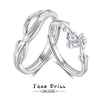Couple's Ring 925 Silver Niche Design Mori Style Electroplated Opening Ring Jewelry