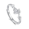 Couple's Ring 925 Silver Niche Design Mori Style Electroplated Opening Ring Jewelry