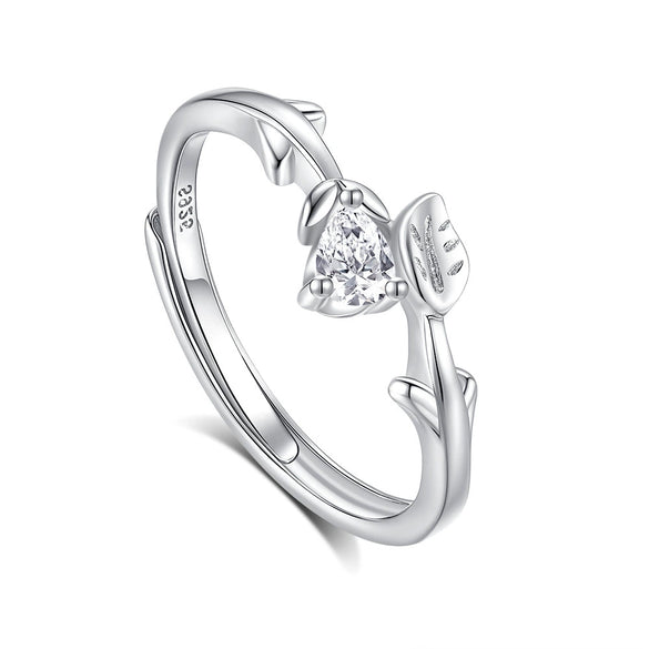 Couple's Ring 925 Silver Niche Design Mori Style Electroplated Opening Ring Jewelry