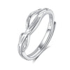 Couple's Ring 925 Silver Niche Design Mori Style Electroplated Opening Ring Jewelry