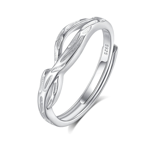 Couple's Ring 925 Silver Niche Design Mori Style Electroplated Opening Ring Jewelry