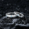 Couple's Ring 925 Sterling Silver Star Pattern Electroplated Jewelry
