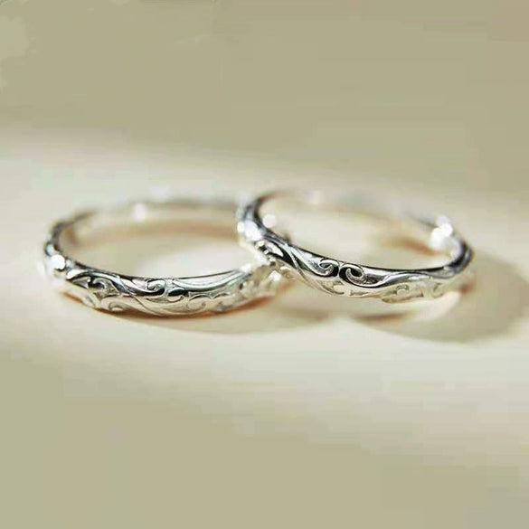 Couple's Ring Zinc Alloy Constellation Pattern Retro Fashion Electroplating