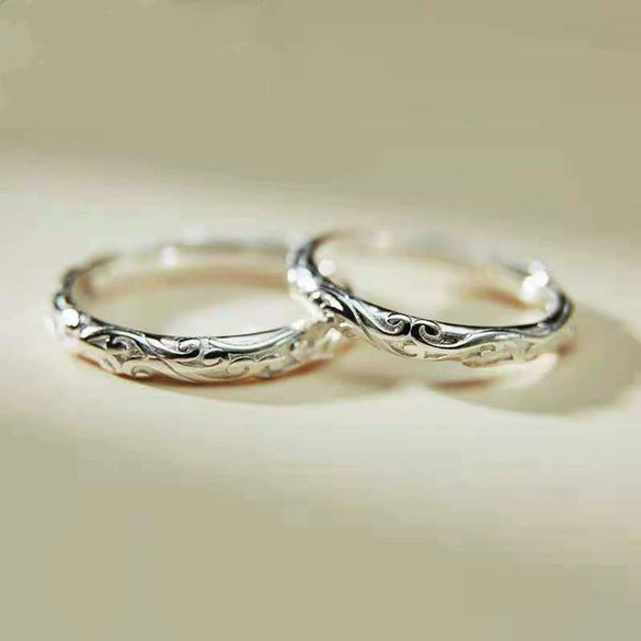 Couple's Ring Zinc Alloy Constellation Pattern Retro Fashion Electroplating