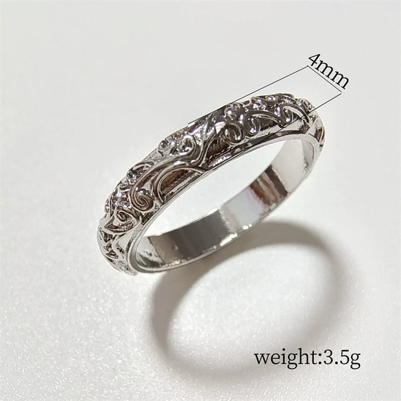 Couple's Ring Zinc Alloy Constellation Pattern Retro Fashion Electroplating