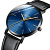 Couple's Stainless Steel And Pu Casual Waterproof Quartz Watch With Round Dial
