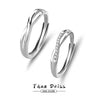 Couple's 925 Sterling Silver Geometric Eternal Love Ring Light Luxury High Fashion Versatile Adjustable