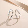 Couple's 925 Sterling Silver Geometric Eternal Love Ring Light Luxury High Fashion Versatile Adjustable