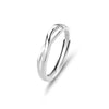 Couple's 925 Sterling Silver Geometric Eternal Love Ring Light Luxury High Fashion Versatile Adjustable