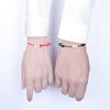 Couple's Sterling Silver 925 Hand Rope Bracelet With Geometric Sun Moon Pendant Electroplated
