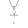 Couple's Titanium Steel Cross Necklace With Alloy Pendant Baking Paint Design Woolen Chain Hiphop Trendy Styling With Animals And Zodiac Pattern