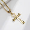 Couple's Titanium Steel Cross Necklace With Alloy Pendant Baking Paint Design Woolen Chain Hiphop Trendy Styling With Animals And Zodiac Pattern