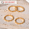 Couple's Titanium Steel Geometric Ring Electroplated Minimalist Style