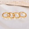 Couple's Titanium Steel Geometric Ring Electroplated Minimalist Style