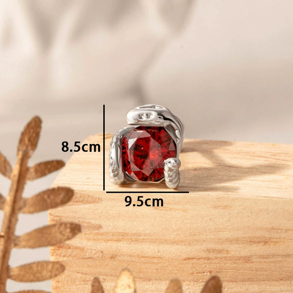 Couple's Titanium Steel Inlaid Zircon Animals Zodiac Ear Nails