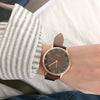 Couple's Watch Alloy Case Imitation Leather Strap Stainless Steel Clasp Round Dial Leisure Style