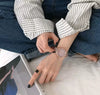 Couple's Watch Alloy Case Imitation Leather Strap Stainless Steel Clasp Round Dial Leisure Style