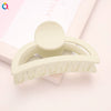 Cream Color Resin And Plastic Shark Hair Clip For Women Handmade Solid Color Geometric Hair Accessory Wholesale