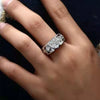 Creative Alloy Crown Heart Shaped Ruby Ring With Electroplated Princess Style Design For Unisex Jewelry Collection