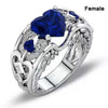 Creative Alloy Crown Heart Shaped Ruby Ring With Electroplated Princess Style Design For Unisex Jewelry Collection