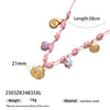 Creative Ceramic Pendant Lanyard Necklace With Animal And Zodiac Patterns For Women Summer Fresh Titanium Steel Clavicle Chain