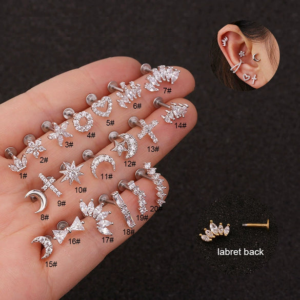 Creative Crown Women's Metal Earrings With Zircon Styling