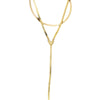 Creative Double Layer Snake Bone Chain Tassel Necklace For Women Alloy Material Geometric Pattern Electroplated