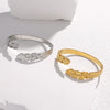 Creative Feather Stainless Steel Bracelet For Women With Electroplating Treatment Simple Temperament And Personality Open Niche Design