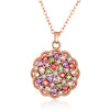 Creative Flower Pendant Necklace With Full Zircon Diamond Style Clavicle Chain Natural Floral Jewelry For Women