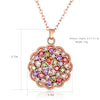 Creative Flower Pendant Necklace With Full Zircon Diamond Style Clavicle Chain Natural Floral Jewelry For Women