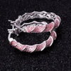 Creative Geometric Hollow Metal Clip On Earrings With Color Separation Electroplated Finish For Women Statement Ear Jewelry