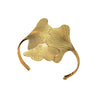 Creative Ginkgo Leaf C Shaped Bracelet Stainless Steel 18K Gold Plated Retro Geometric Electroplated