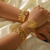 Creative Ginkgo Leaf Cshaped Female Opening Bracelet Stainless Steel Goldplated Pvd Furnace Real Gold Electroplated