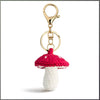 Creative Hand Knitted Mushroom Keychain Cute Copper Bag Pendant Anniversary Commemorative Gift