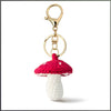 Creative Hand Knitted Mushroom Keychain Cute Copper Bag Pendant Anniversary Commemorative Gift