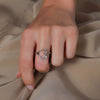 Creative Heart Of Thorns Love Opening Fugu Ring Jewelry Alloy Material Electroplating Processing Heart Shaped And Star Patterned For Women