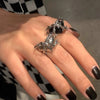 Creative Heart Of Thorns Love Opening Fugu Ring Jewelry Alloy Material Electroplating Processing Heart Shaped And Star Patterned For Women