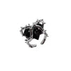 Creative Heart Of Thorns Love Opening Fugu Ring Jewelry Alloy Material Electroplating Processing Heart Shaped And Star Patterned For Women