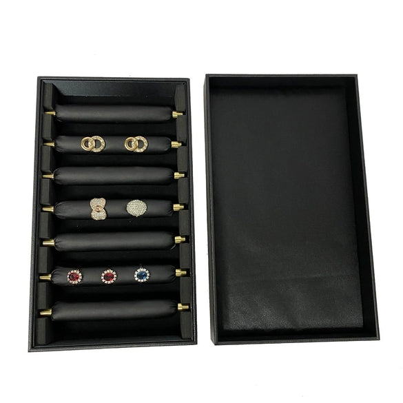 Creative Irregular Pu Leather Jewelry Display Tray Movable Ring Storage Display Plate With Metal And Density Board