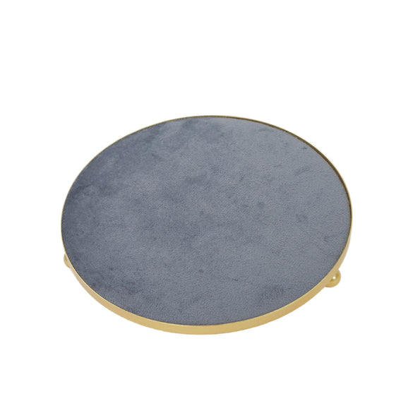 Creative Metal And Suede Jewelry Rack Highend Splicing Style For Ring Necklace Bracelet Pendant