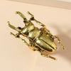 Creative Metal Beetle Geometric Tail Unisex Ring With Electroplating